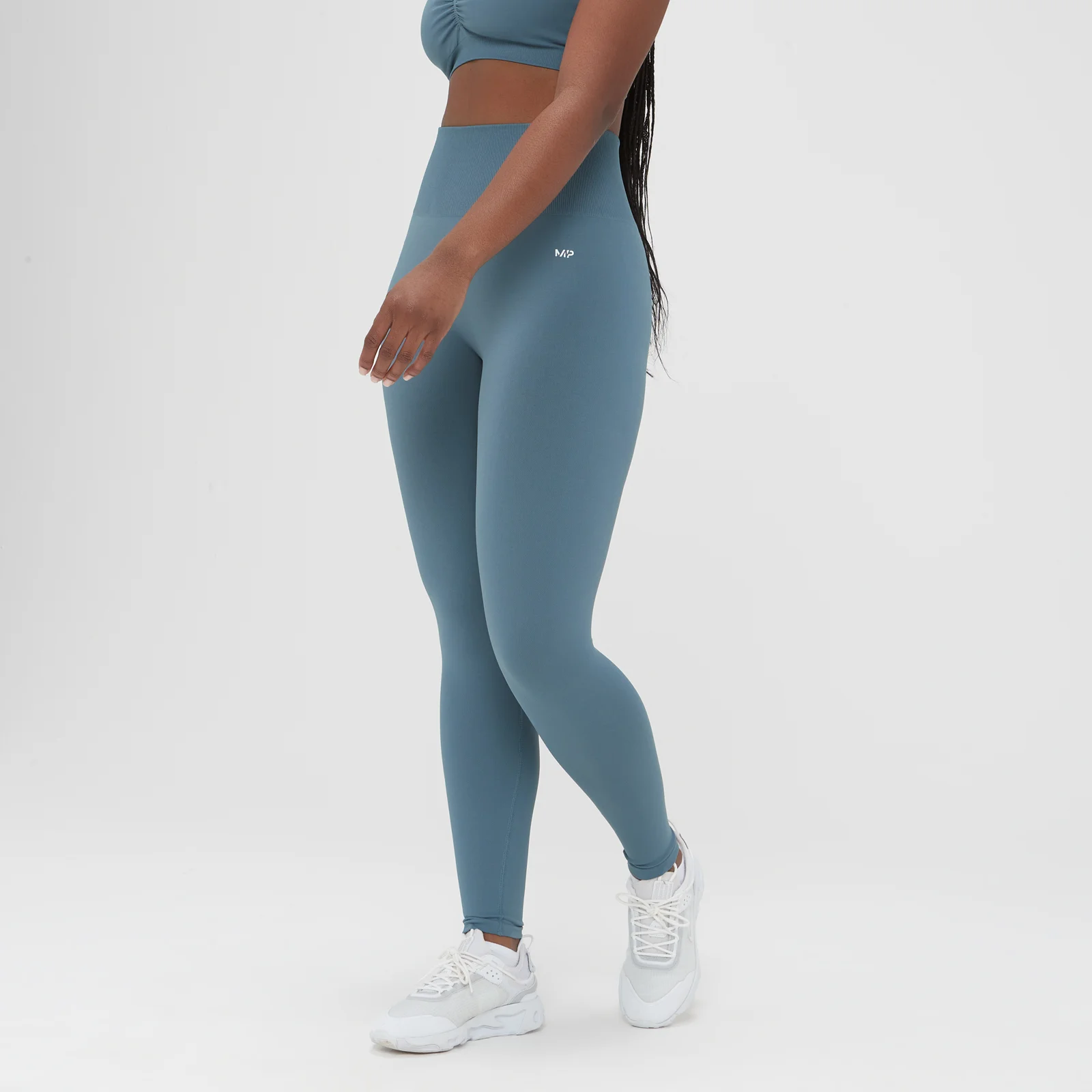 MP Women's Washed Seamless Leggings - Pebble Blue - S Image 1