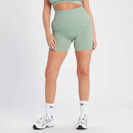 MP Women's Tempo Rib Seamless Shorts - Sage Grey