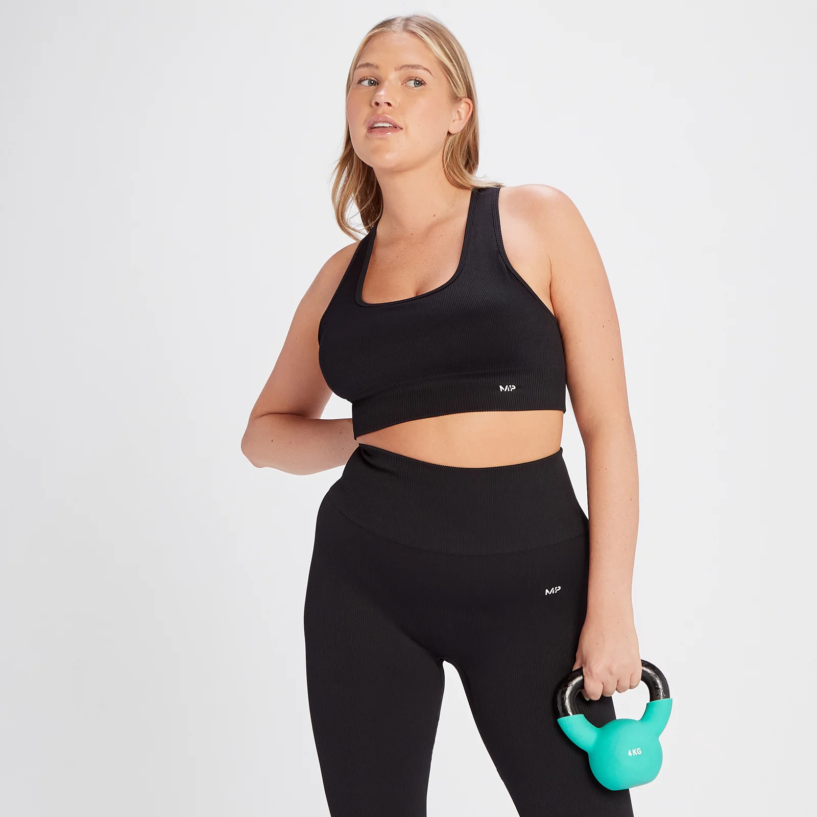 MP Women's Tempo Rib Seamless Bra - Black - L Image 1