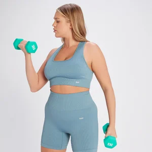MP Women's Tempo Rib Seamless Bra - Graphine Blue - Size S