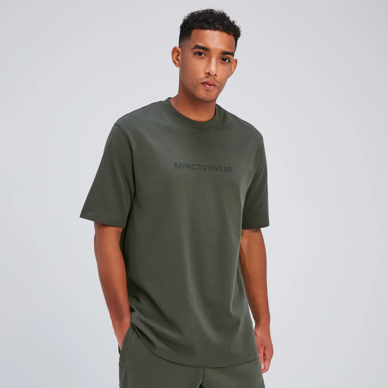 MP Men's Rest Day Oversized T-Shirt - Taupe Green - XS Image 1