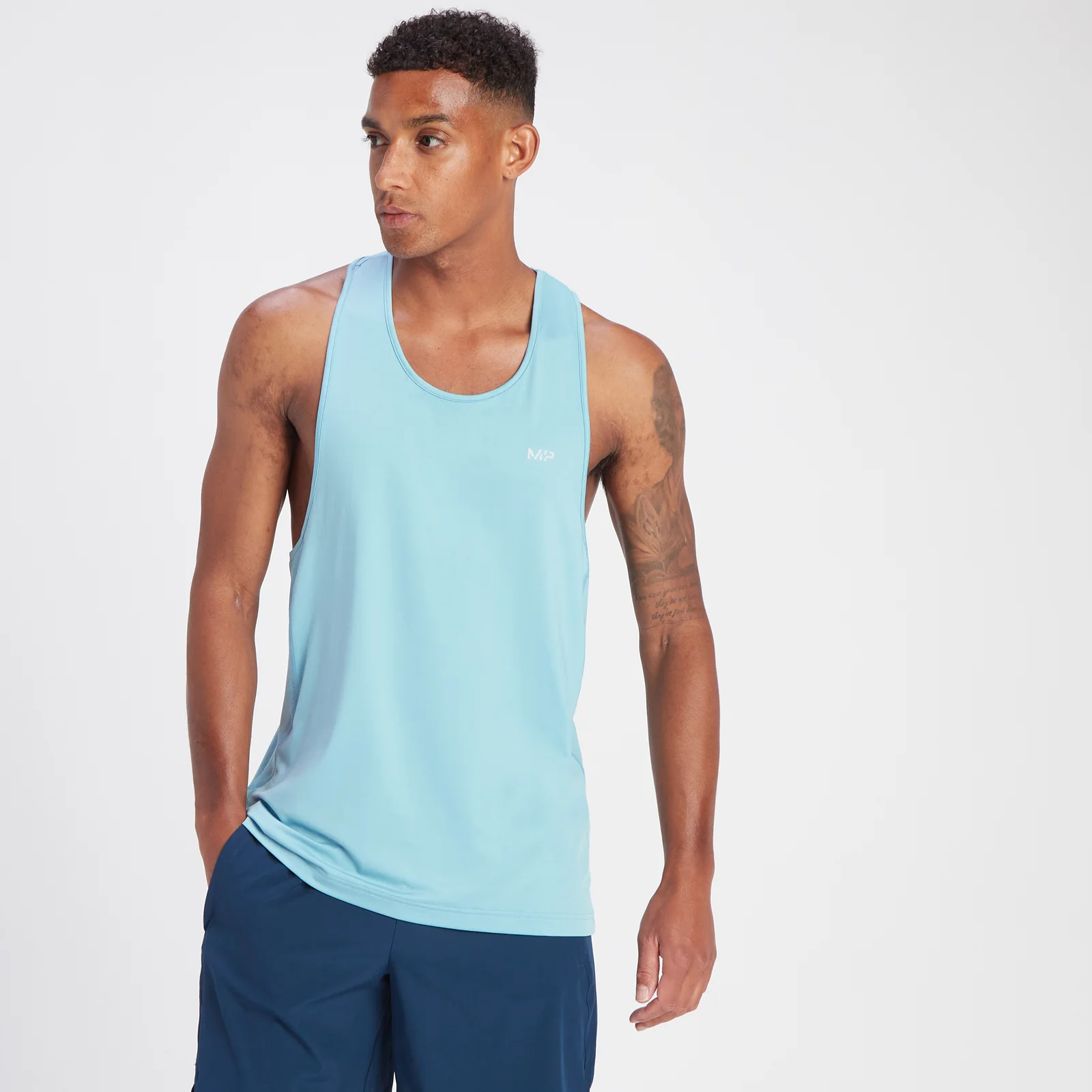 MP Men's Velocity Stringer Tank Top - Sky Blue - S Image 1