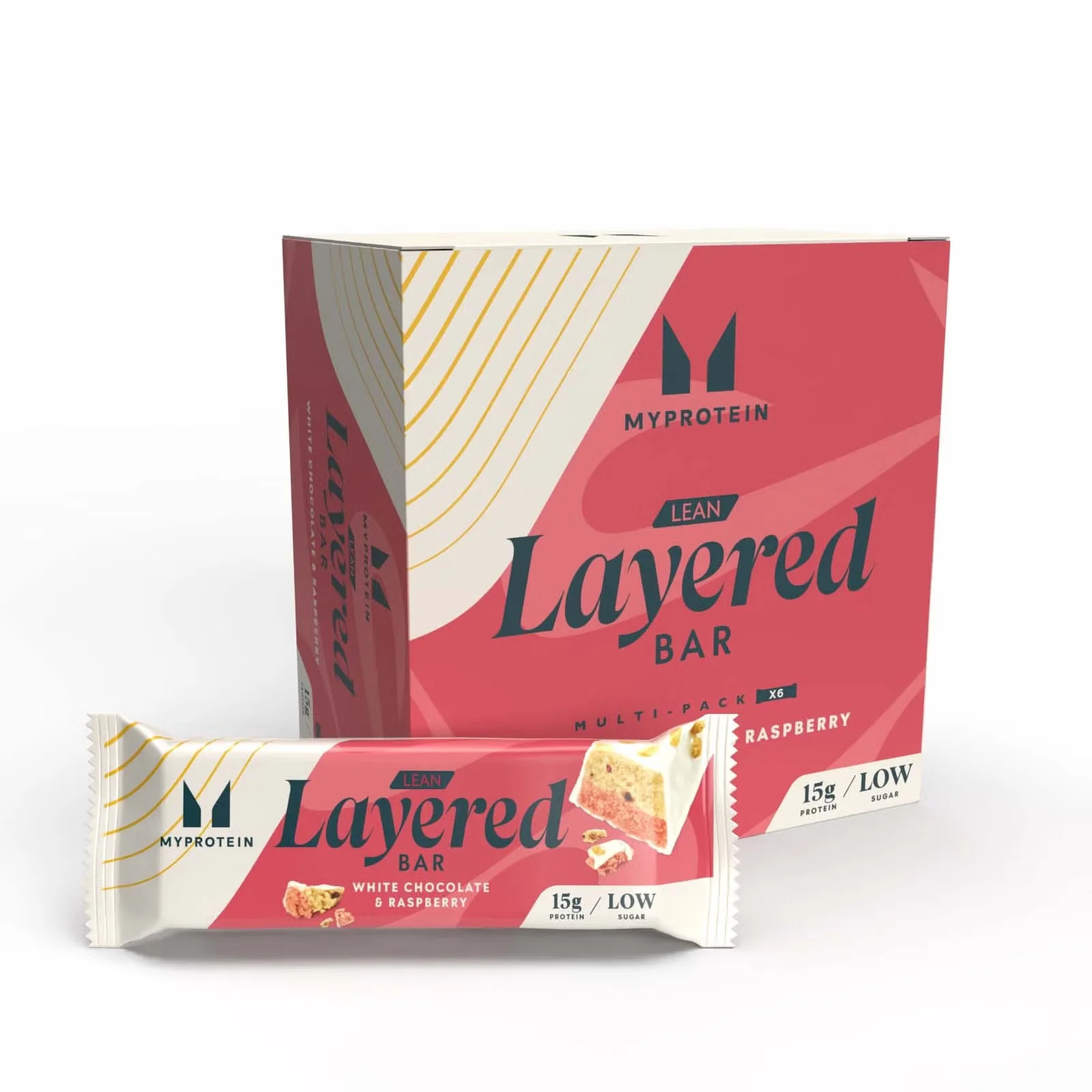 Lean Layered Bar - White Chocolate and Raspberry Image 1