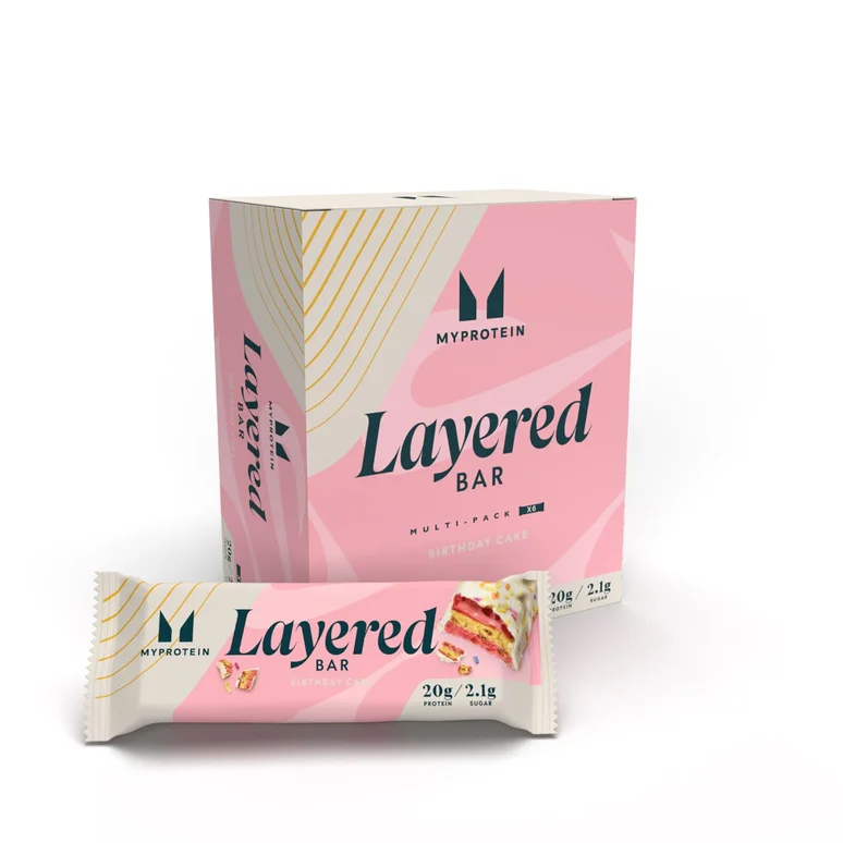 Layered Protein Bar - Birthday Cake - 6Bars
