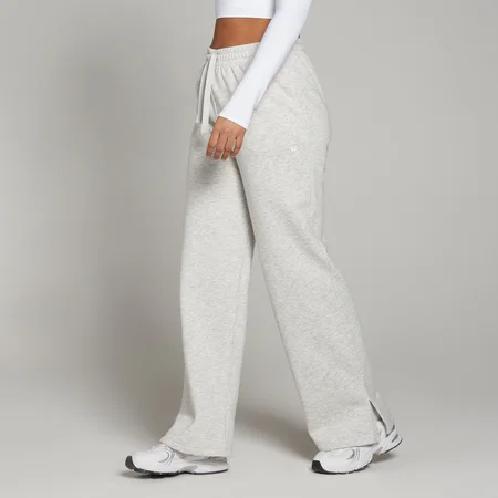 MP Women's Basics Straight Leg Track Pants- Light Grey Marl