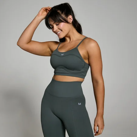 MP Women's Lifestyle Ribbed Bra - Dark Shadow