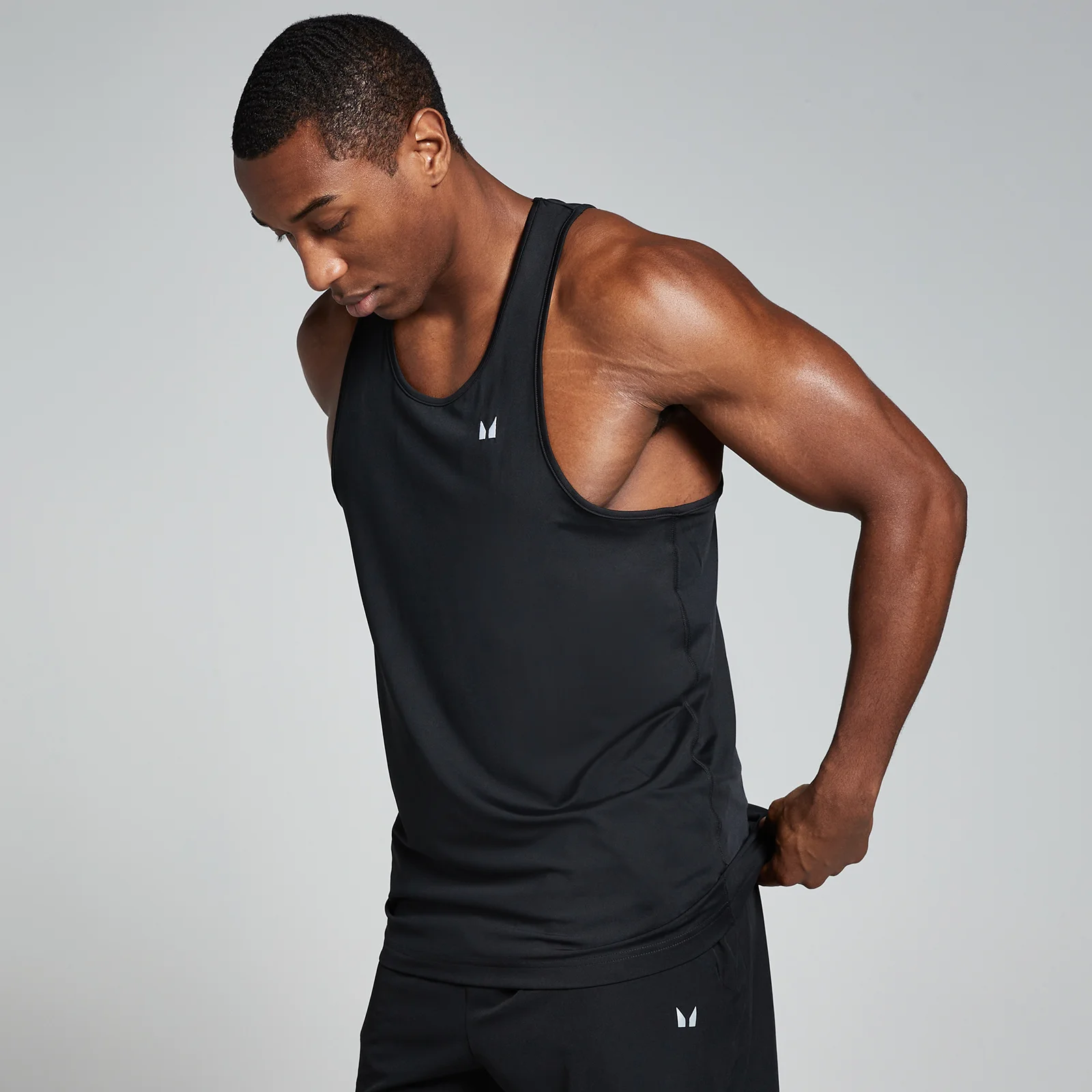 MP Men's Training Stringer Tank Top - Black - XS Image 1