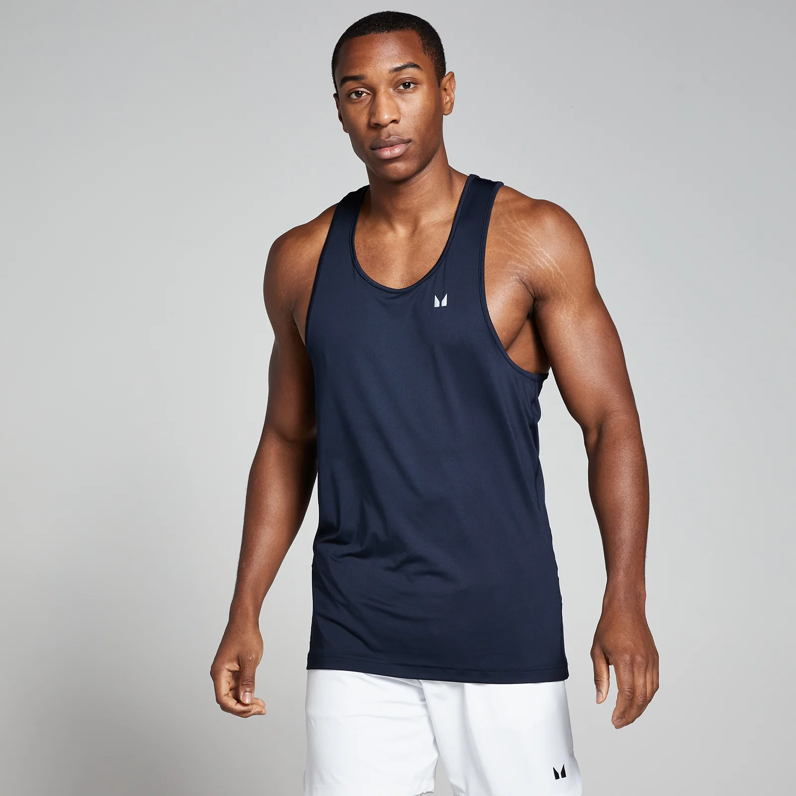 MP Men's Training Stringer Tank Top - Navy - XS Image 1