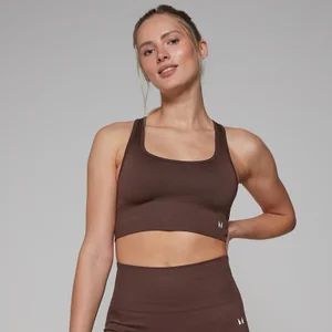 MP Women's Shape Seamless Sports Bra - Walnut - Size L