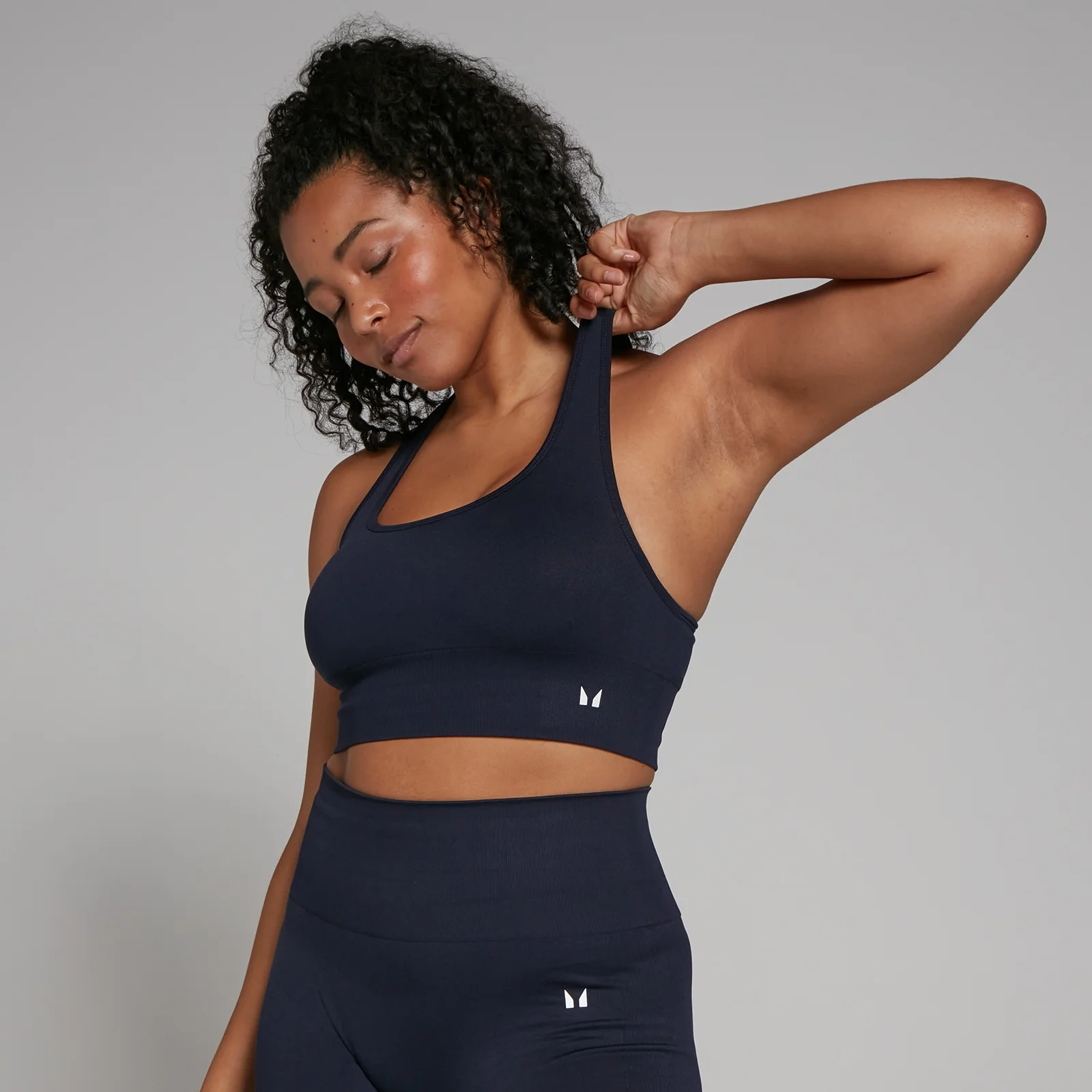 MP Women's Shape Seamless Sports Bra - Navy - XXL Image 1