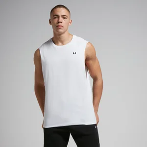 MP Men's Rest Day Drop Armhole Tank Top - White - Size S