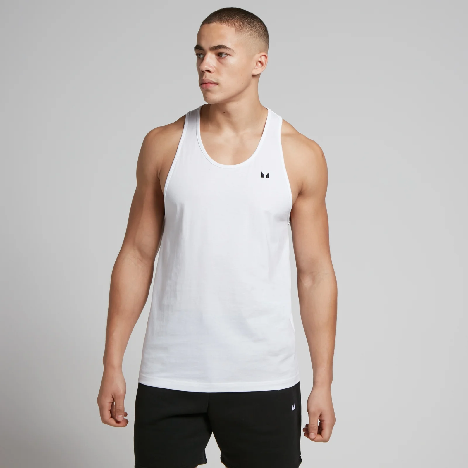 MP Men's Rest Day Stringer Tank Top - White - XXS Image 1
