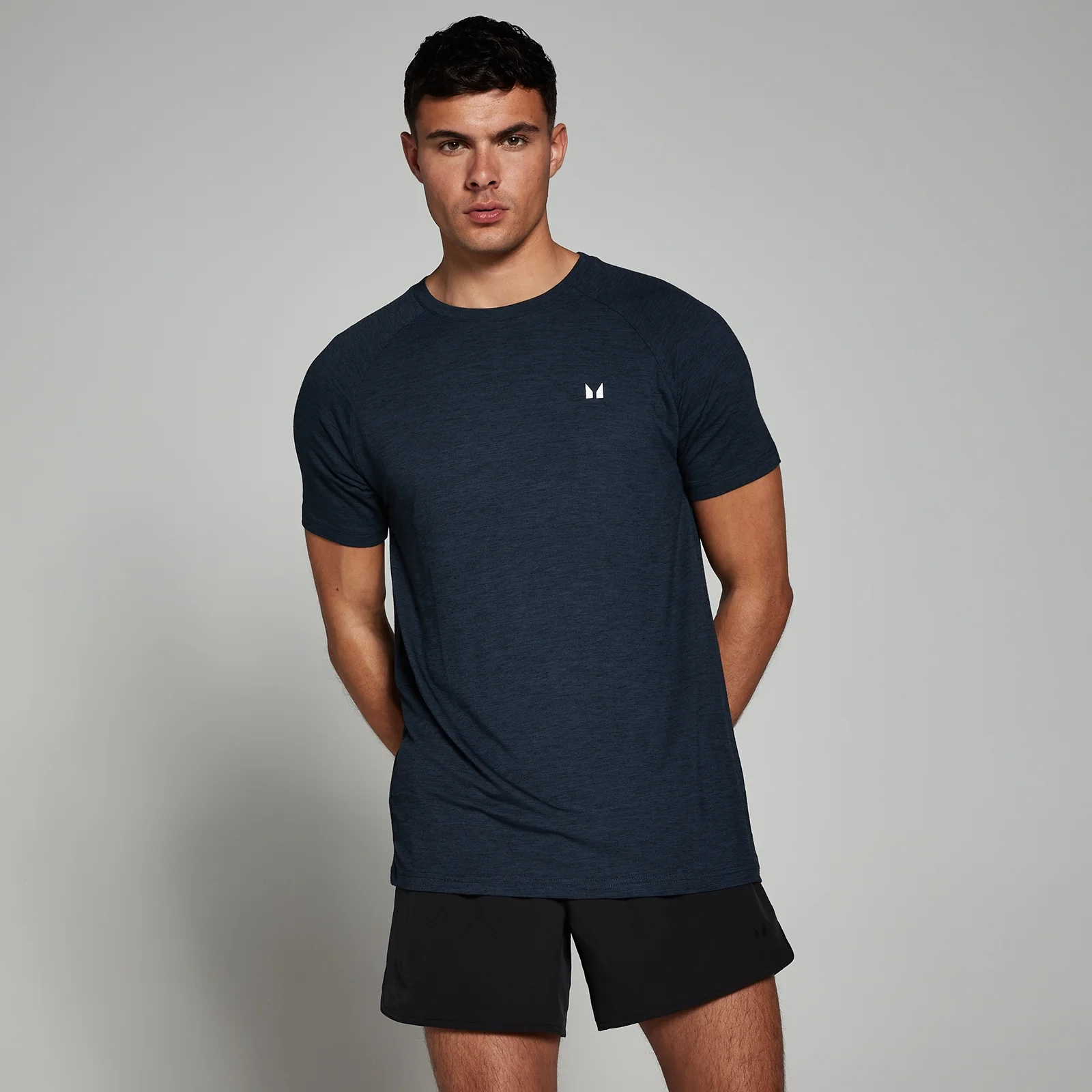 MP Men's Performance Short Sleeve T-Shirt - Navy Marl - S Image 1