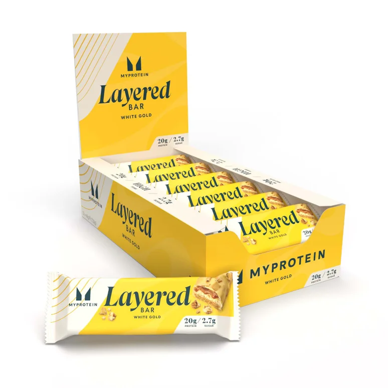 Layered Bar - White Gold - 12 Pack