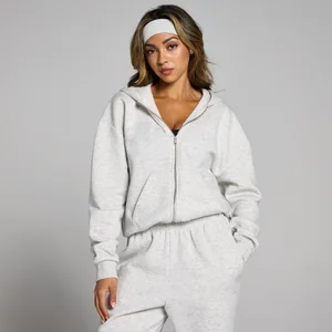 MP Women's Basics Zip Through Hoodie - Light Grey Marl - Size XS