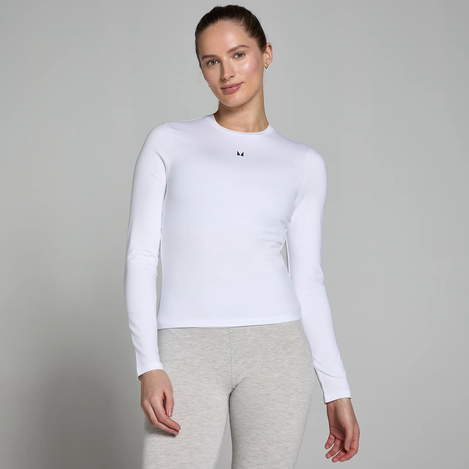 MP Women's Basics Body Fit Long Sleeve T-Shirt - White - S Image 1
