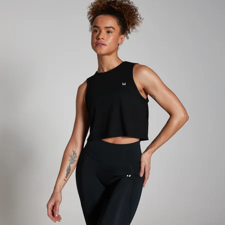 MP Women's Training Cropped Tank Top - Black