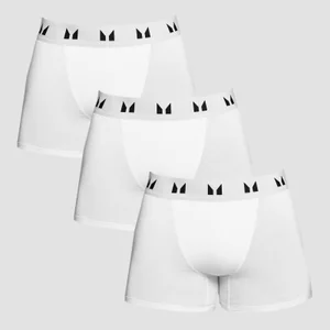 MP Men's Cotton Boxers - White (3 Pack) - Size XS