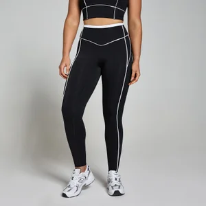 MP Women's Tempo Contrast Texture Leggings - Black - Size XS