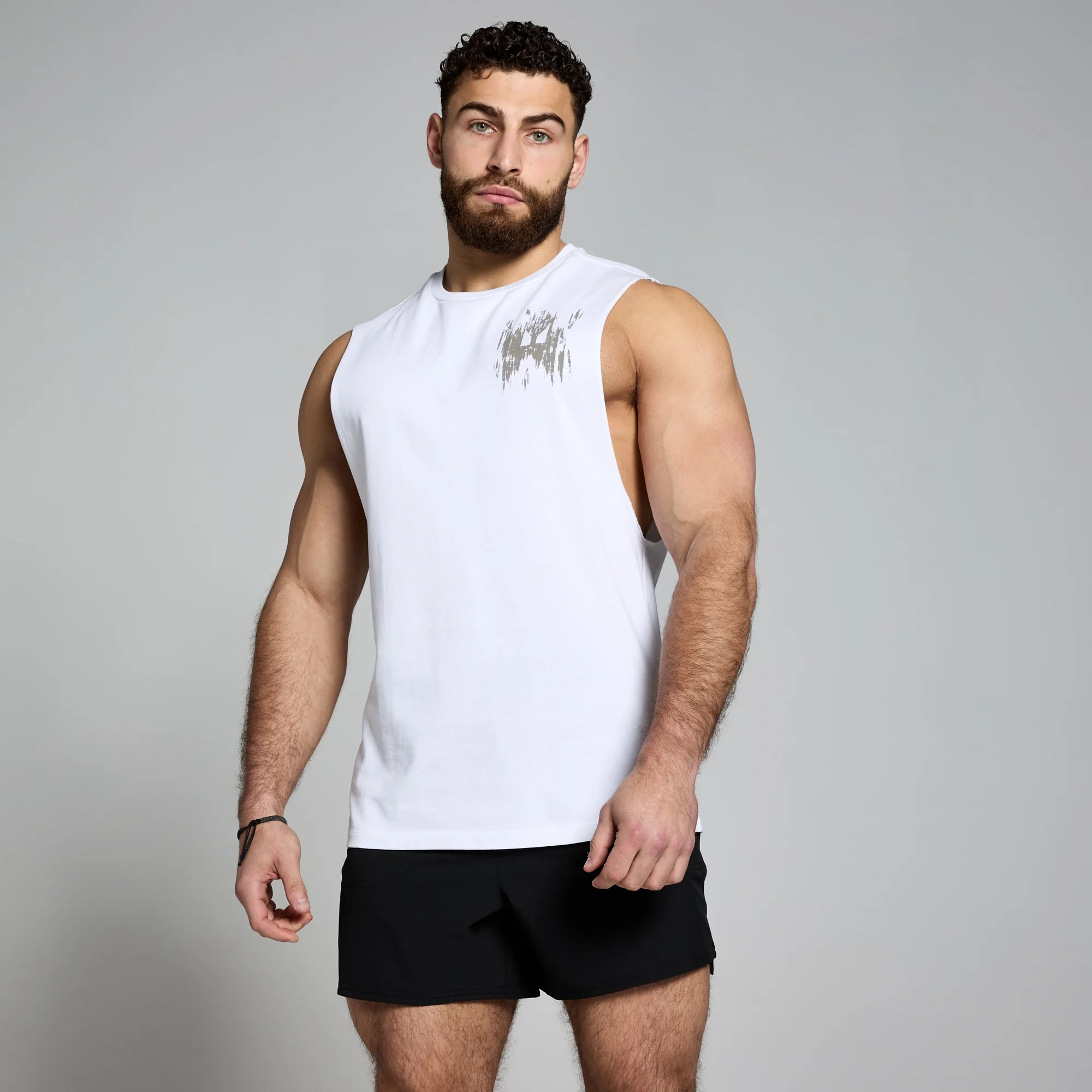 MP Men's Clay Graphic Tank - White - M Image 1