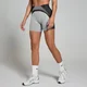 MP Women's Contrast Rib Seamless Cycling Shorts - Black/Grey