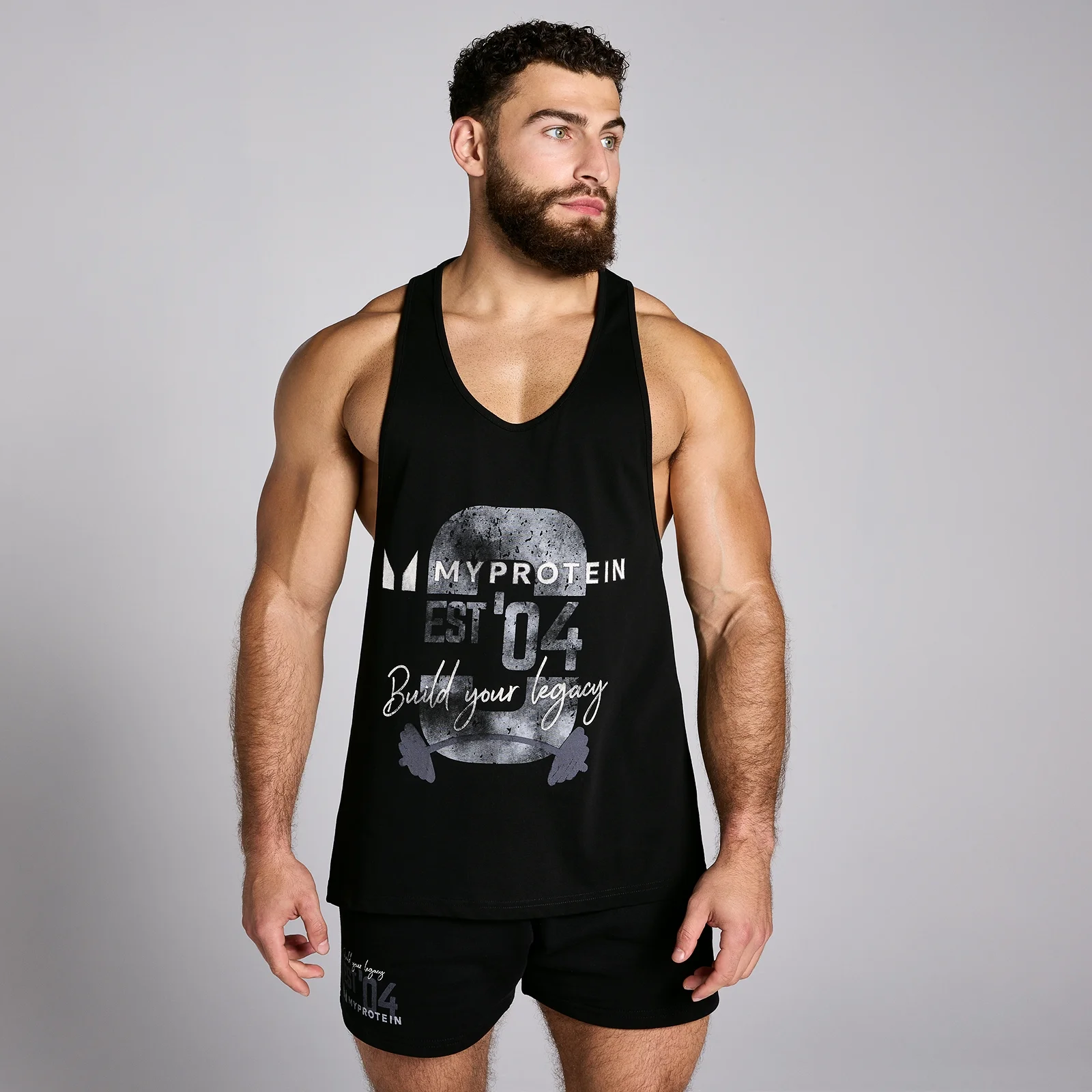 MP Men's Origin Graphic Stringer - Black - M Image 1