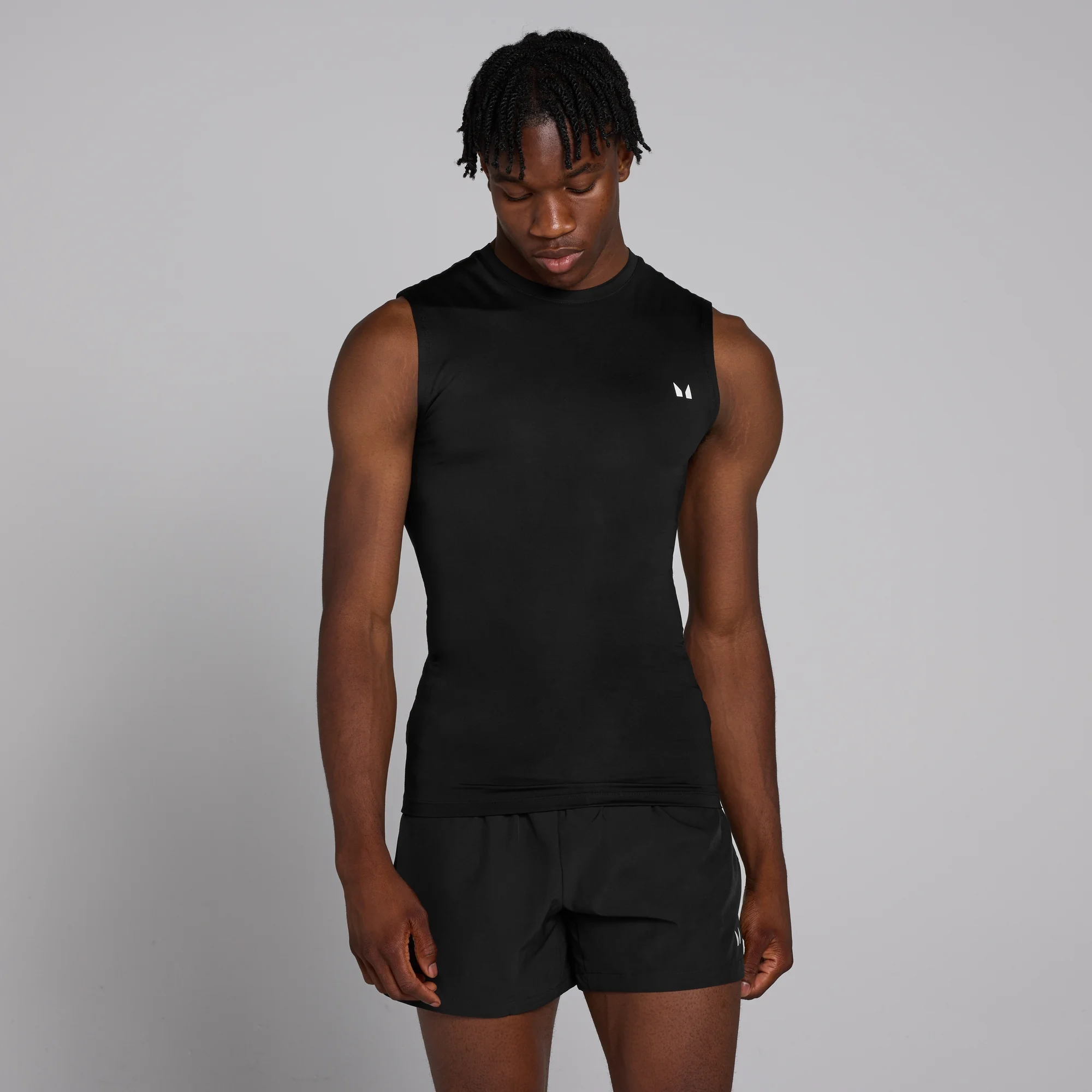 Men's Compression Tank Top Vest - Black - XS Image 1