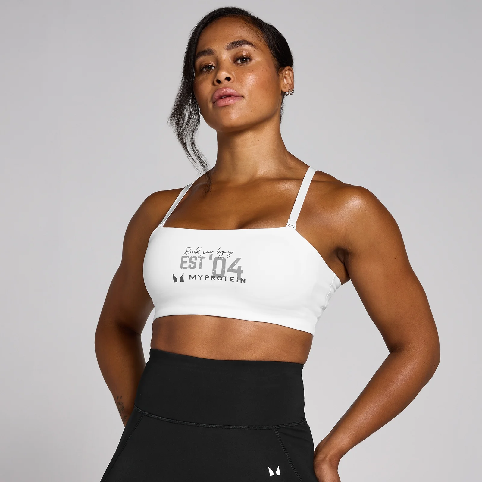 MP Women's Origin Graphic Training Sports Bra - White - S Image 1