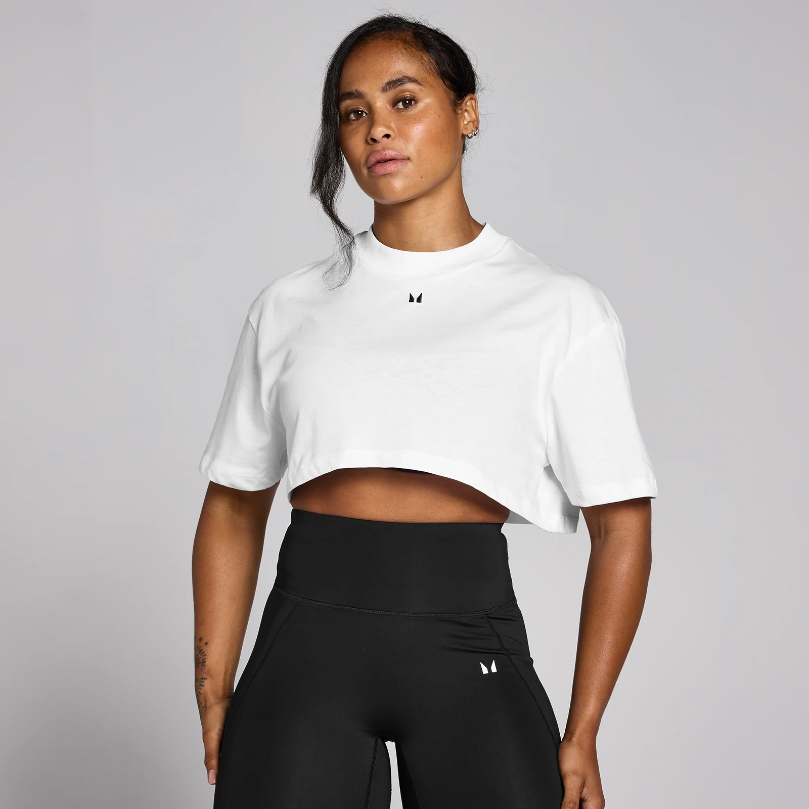 MP Women's Origin Crop Graphic T-Shirt - White - S Image 1