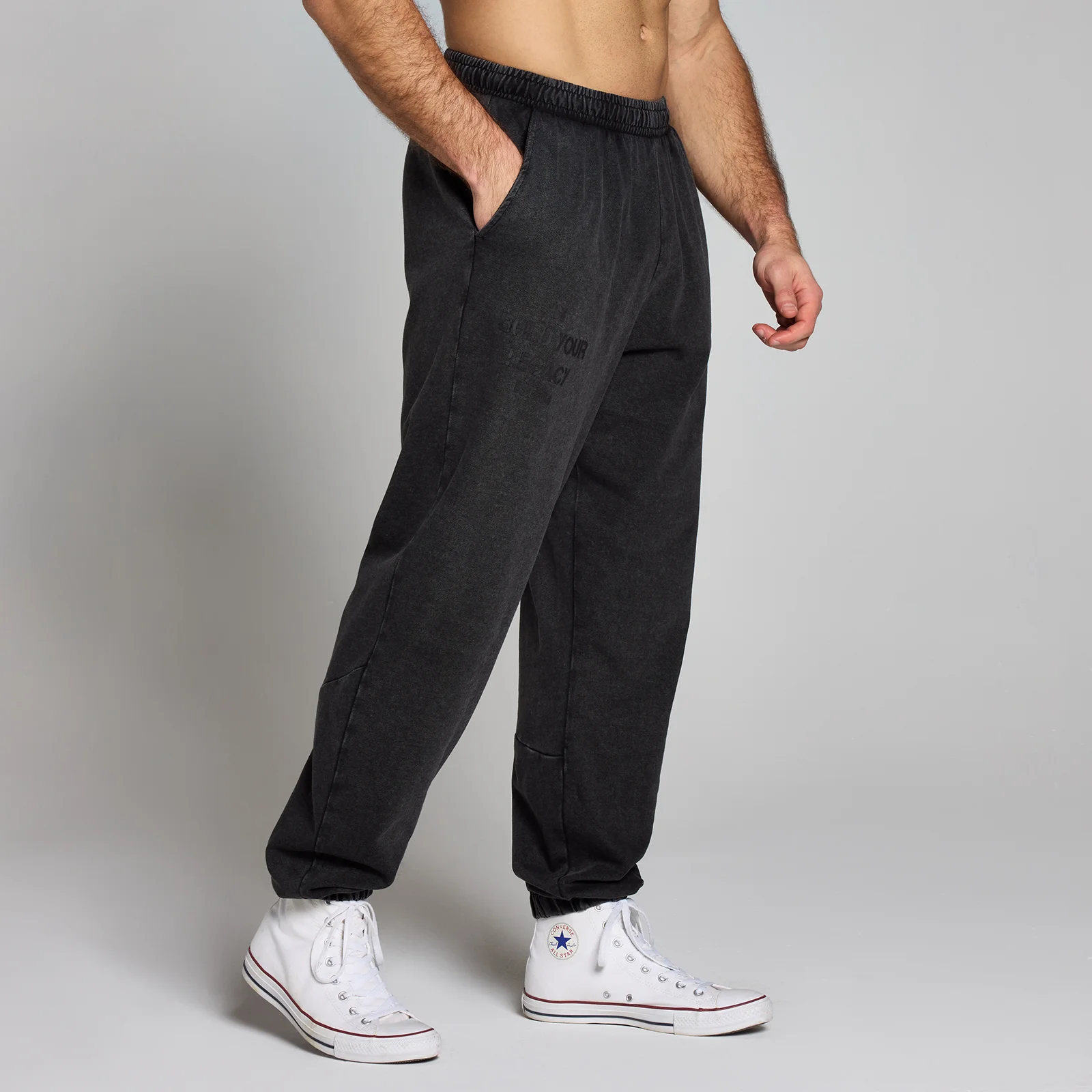 MP Men's Origin Washed Graphic Joggers - Washed Black - XS Image 1