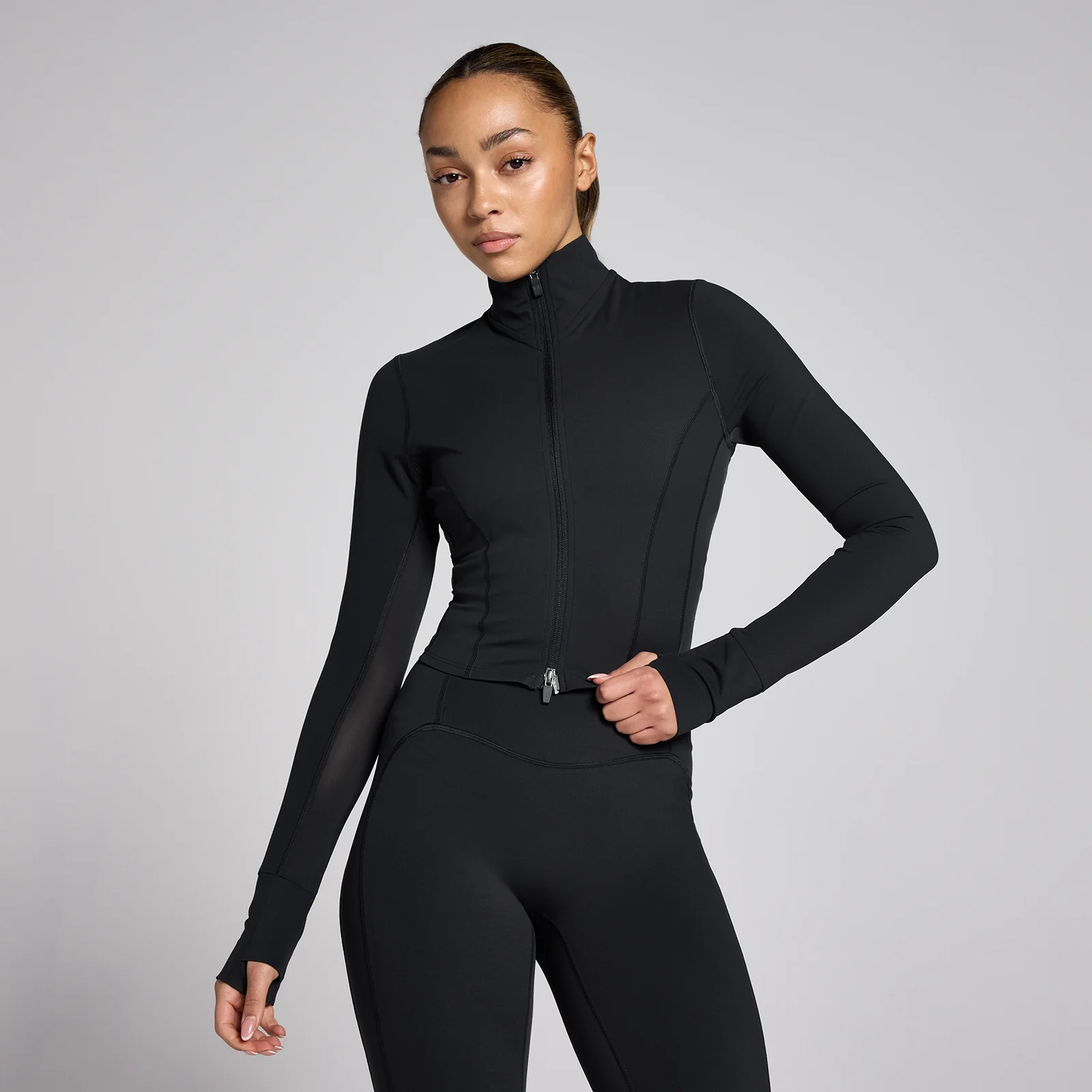 MP Women's Tempo Studio Cropped Jacket - Black - XS Image 1