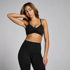 MP Women's Tempo Sculpt Twist Front Sports Bra - Black - Size S