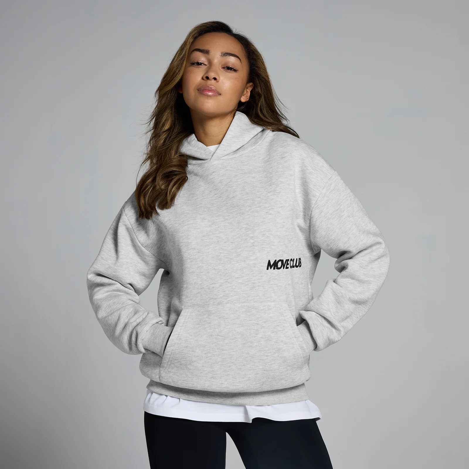 MP Unisex Move Club Hoodie - Grey Marl - L-XL Image 1
