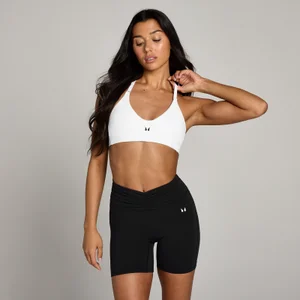 MP Women's Tempo Halterneck Open Back Sports Bra - White - Size XS
