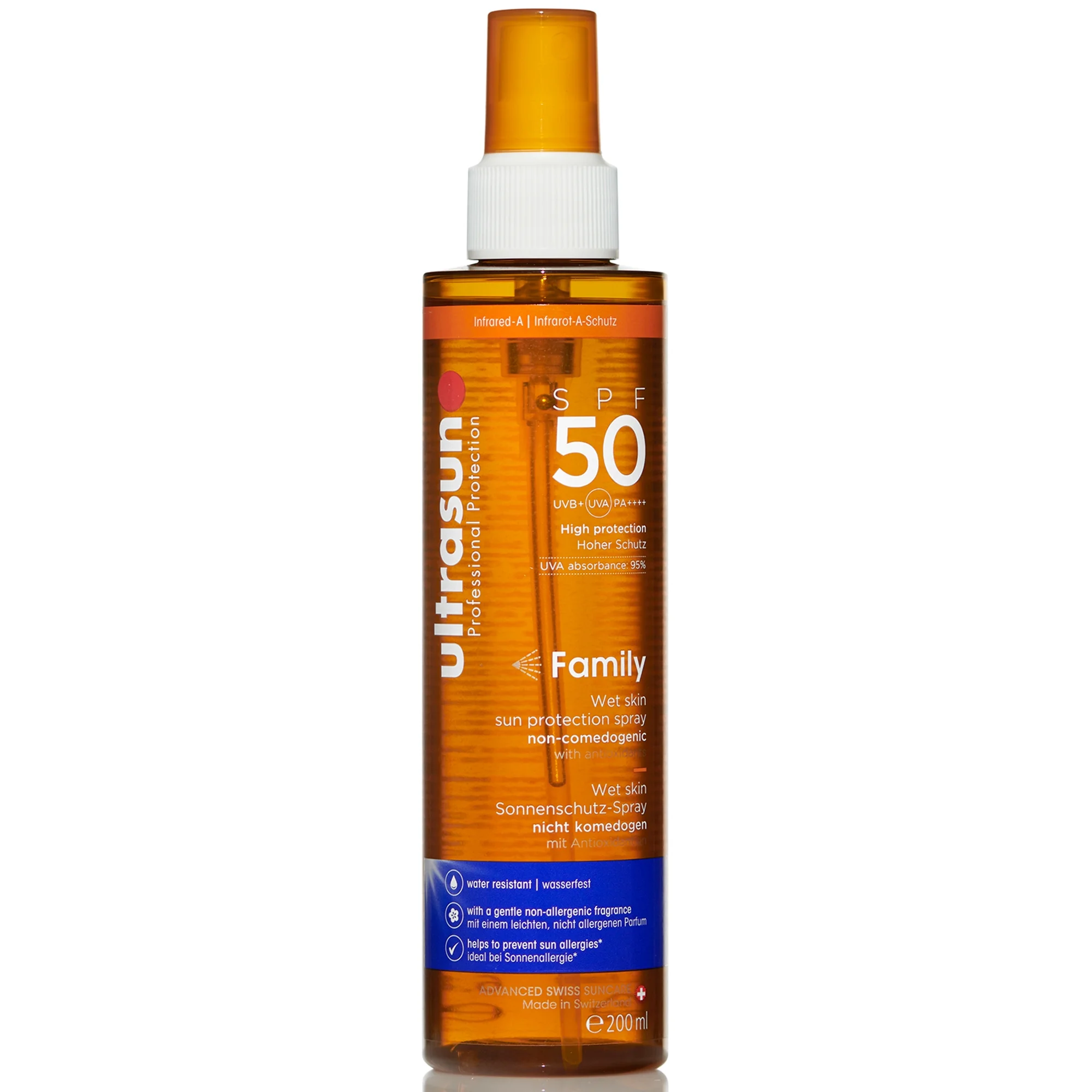 Ultrasun Family Wet Skin Spray SPF50 200ml Image 1