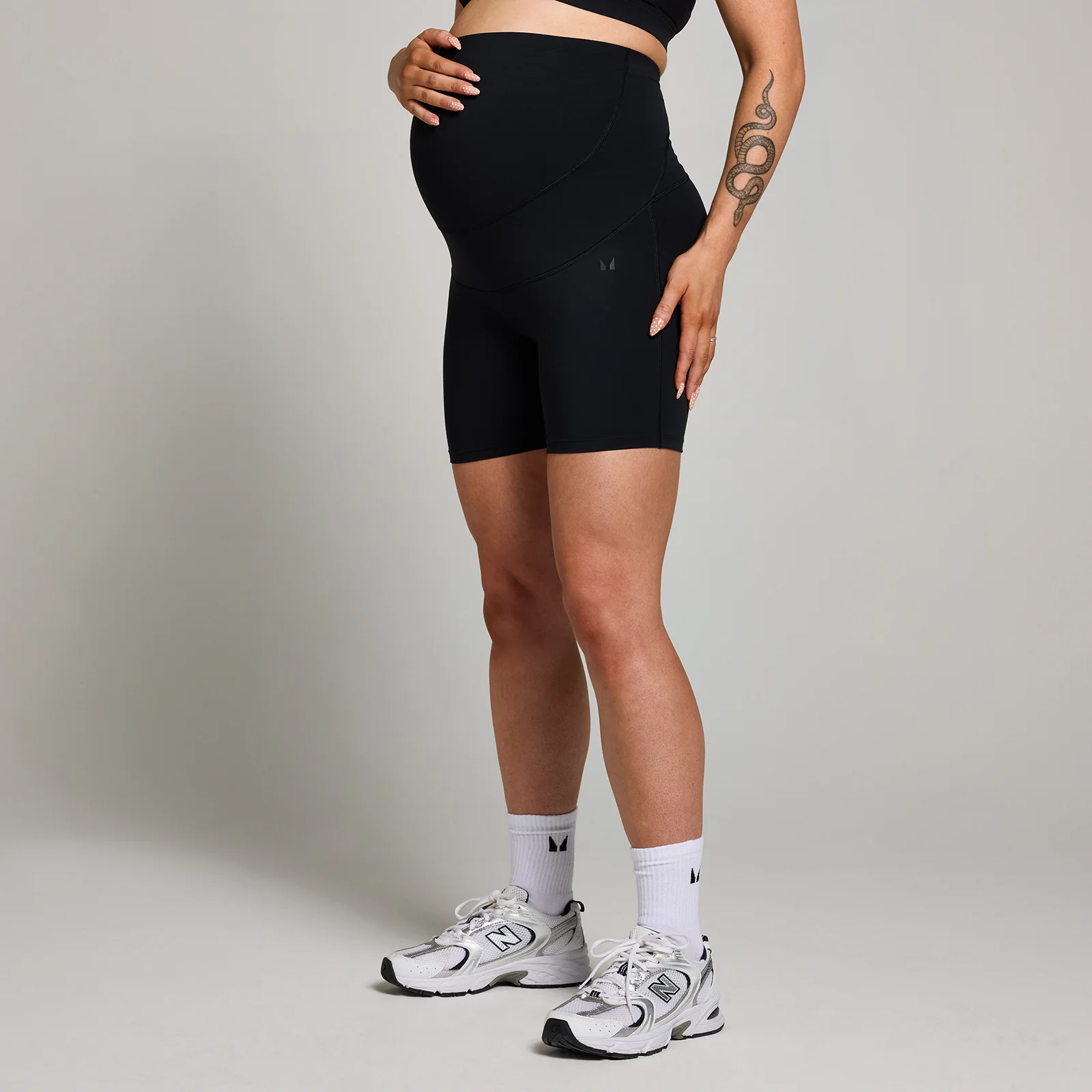 MP Women's Maternity Over the Bump Cycling Shorts - Black - XL Image 1