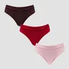 MP Women's Mid Rise Bikini Brief (3 Pack) - Blush/Rose Red/Fudge