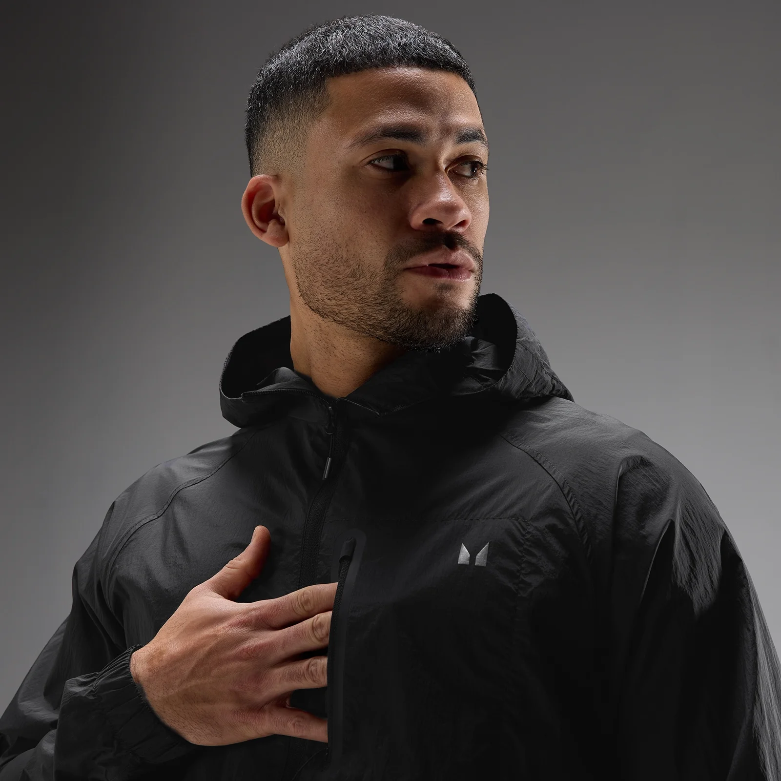 MP Men's Velocity Ultra Lightweight Packable Jacket - Black - XXXL Image 4