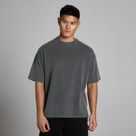 MP Men's Washed Oversized Cotton T-Shirt - Dark Grey
