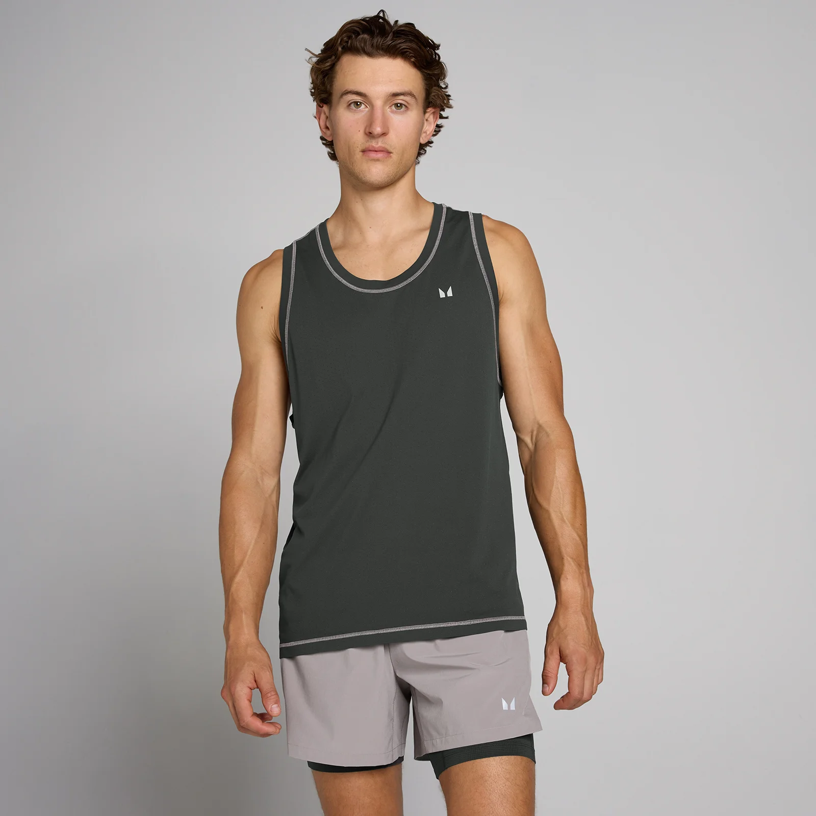 MP Men's Velocity Ultra Seamless Tank - Washed Black - XS Image 1