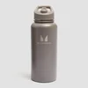 Myprotein Recycled Metal Flip Straw Bottle 1L - Dark Truffle