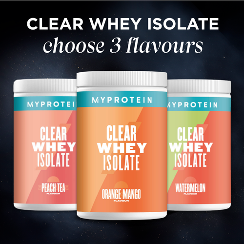 Clear Whey Isolate Triple Pack <br>  Was: <strike>$169.99</strike><br>Now: <b>$101.99</b>
