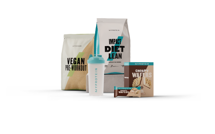 A mixture of protein products from Myprotein and Myvegan to help tone up.