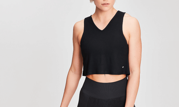 Women's black tank top